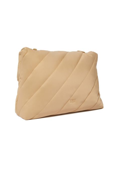 Borsa Pinko Extra Love Bag Beige oro tessuto riciclato PINKO | Borse | 103347 A05FC50Q